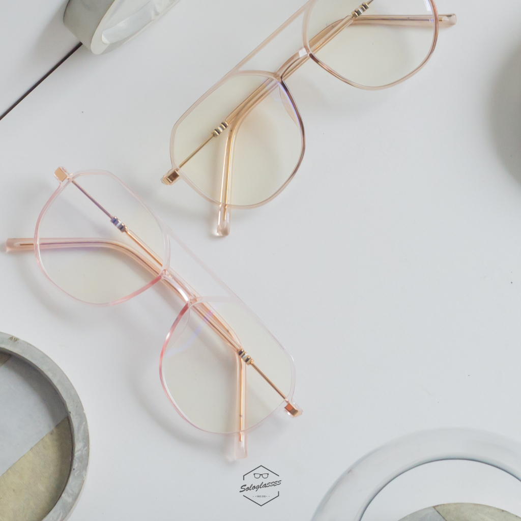 KACAMATA KEKINIAN AVIATOR HEXAGONAL PLASTIK - CASSIA 03