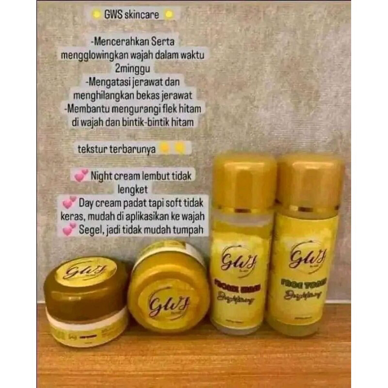 (COD) FREE GIFT (GWS SKINCARE) / GWS GOLD SKINCARE / GLOWING WHITENING SKINCARE / CREAM WHITENING DO