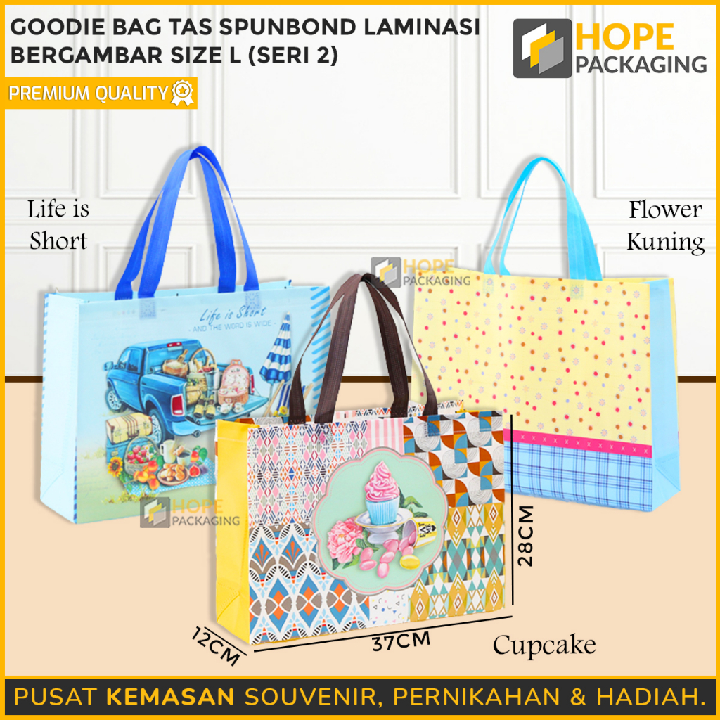 

Goodie Bag Laminasi SERI 2 Size L : 37x12x28cm / Tas Paper Bag Premium Goodie Bag Kantong Hampers / Shopping Bag Besar / Tas Belanja / Tas Kado Gift Bag Besar