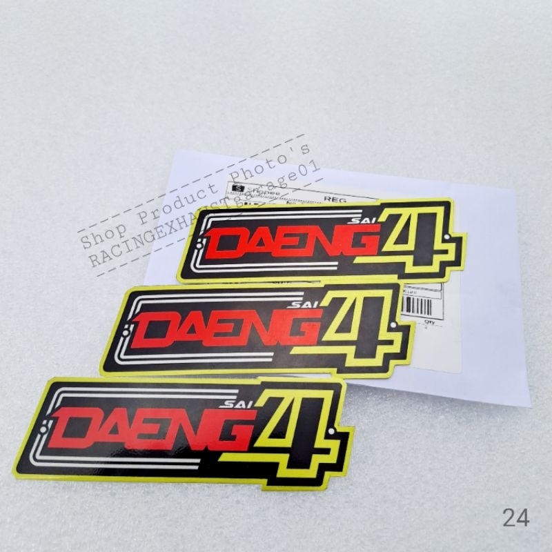 Emblem DAENG sai4/ Emblem Daeng4/ Emblem exhaust pipe Daeng, emblem KOU, AUN, CHARAMA/ Emblem Daeng 