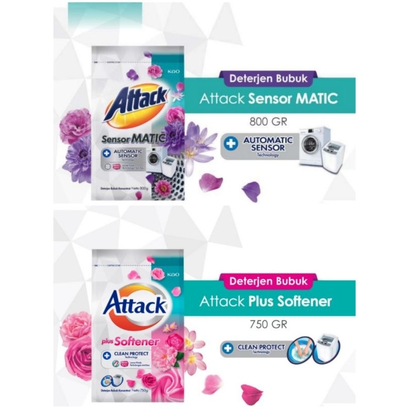 Attack Detergent Bubuk Softener 750gr / 800gr