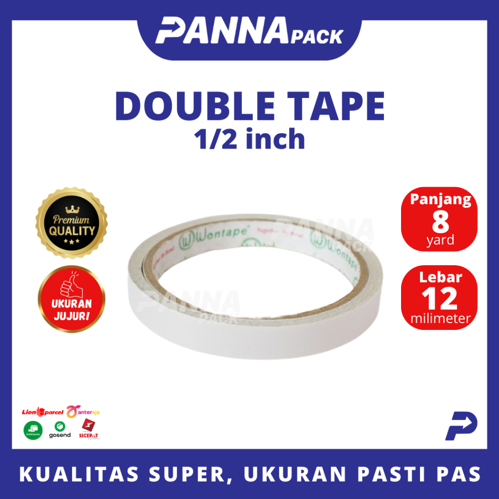 

PANNAPACK Isolasi Double Tape Lakban Solasi Double Side 12mm x 8y