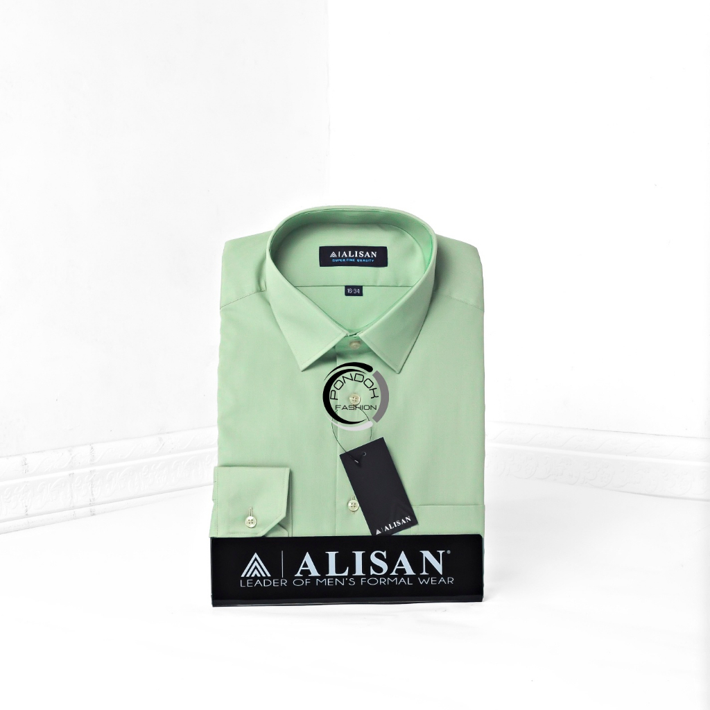 Kemeja Alisan Lengan Panjang | Hijau Sage | Hijau Tosca | Hijau Botol | Polos Reguler 100% ORIGINAL