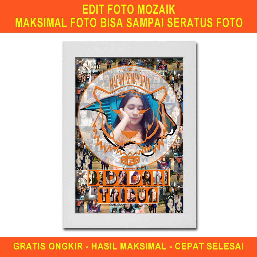 Edit Foto Mozaik Desain Custom