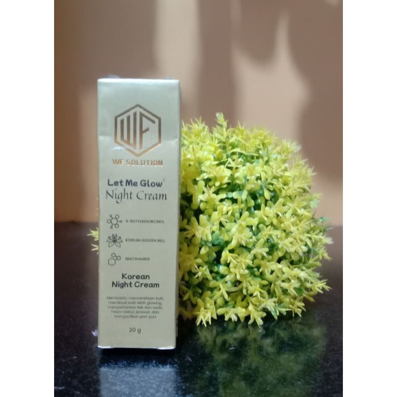 Night cream let me glow wf solution ORI 100%