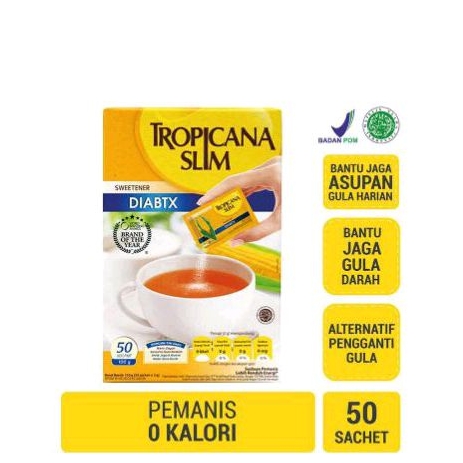 

Tropicana Slim Sweetener No Calori Diabetics 50X2g