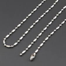 Kalung Titanium Bambu Bola Pria dan Wanita Anti Karat