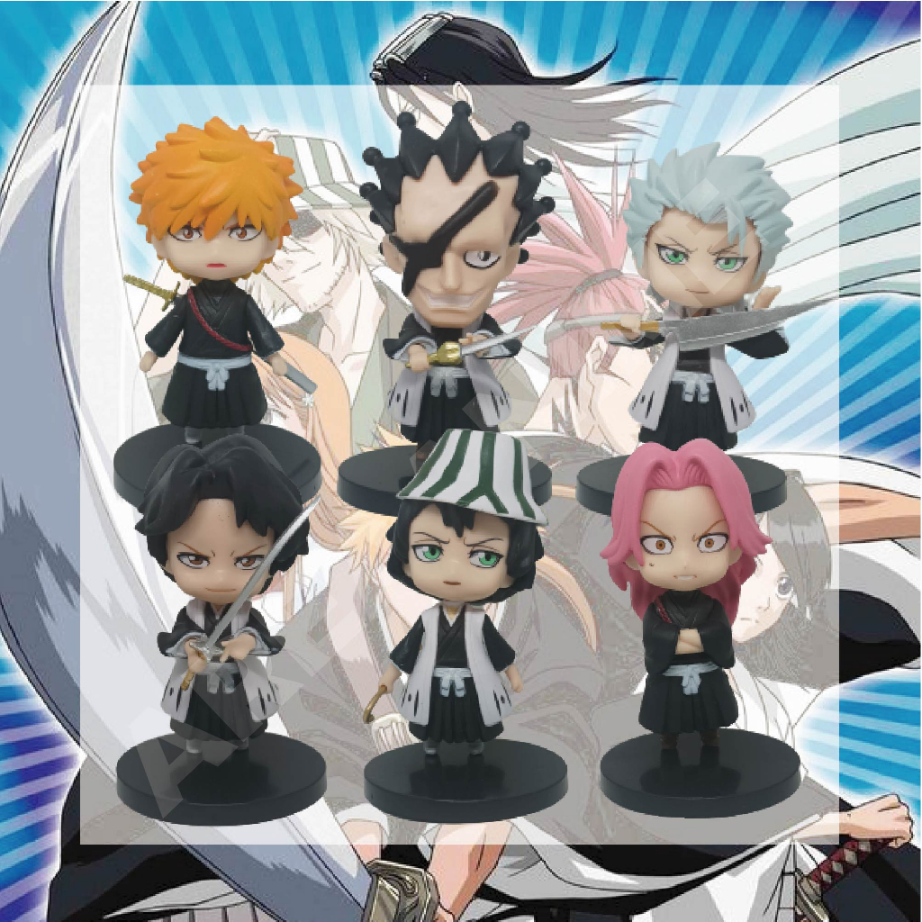 Action Figure Bleach "Ichigo, Hitsugaya, Aizen, Kenpachi, Urahara, Rangiku Matsumoto" - areaanime
