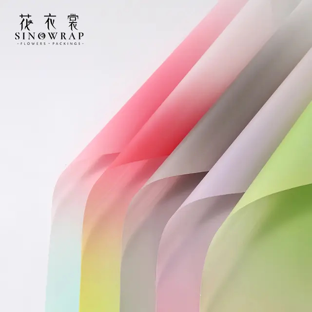 

(1 pcs) Cellophane Pastle Gradient kertas pembungkus bunga buket flower wrapping paper