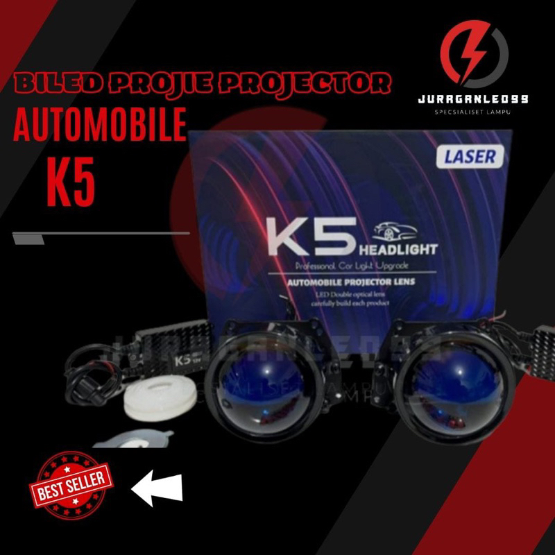 BILED 3 INCH LAMPU PROJIE K5 BLUE LENS 6000k