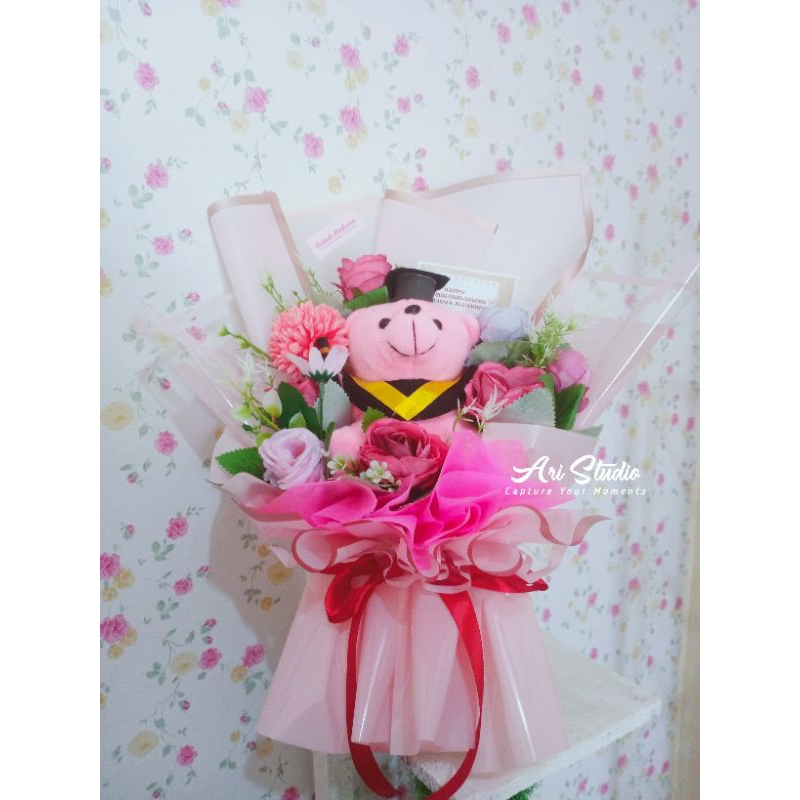 Buket Boneka Wisuda Buket Bunga Boneka Pink