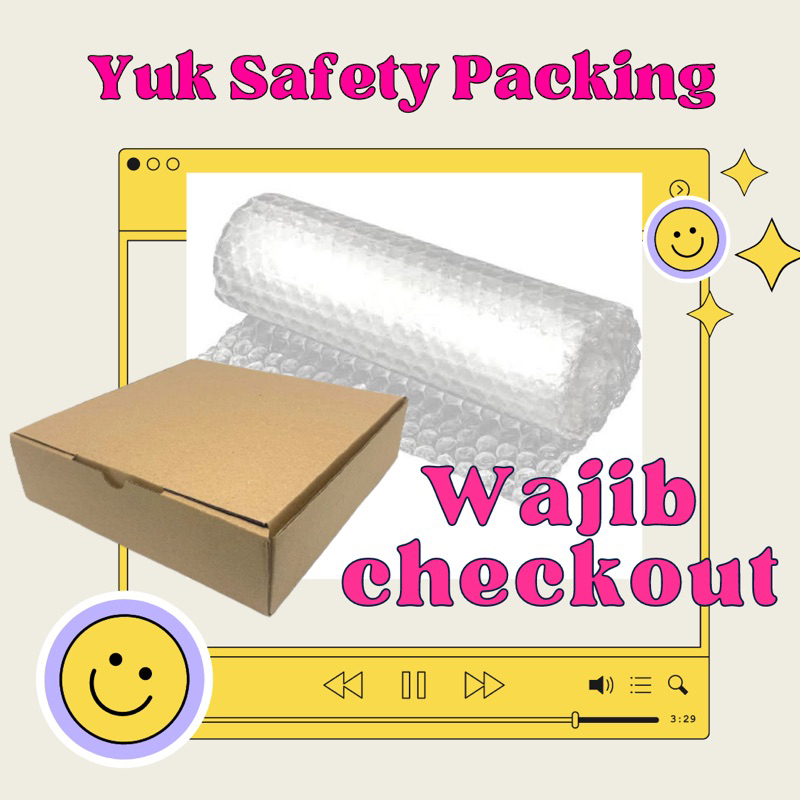 

WAJIB CO ‼️ JOURNAL SAFETY PACKAGE Bubble Wrap Kardus Packing tambahan bubble wrap