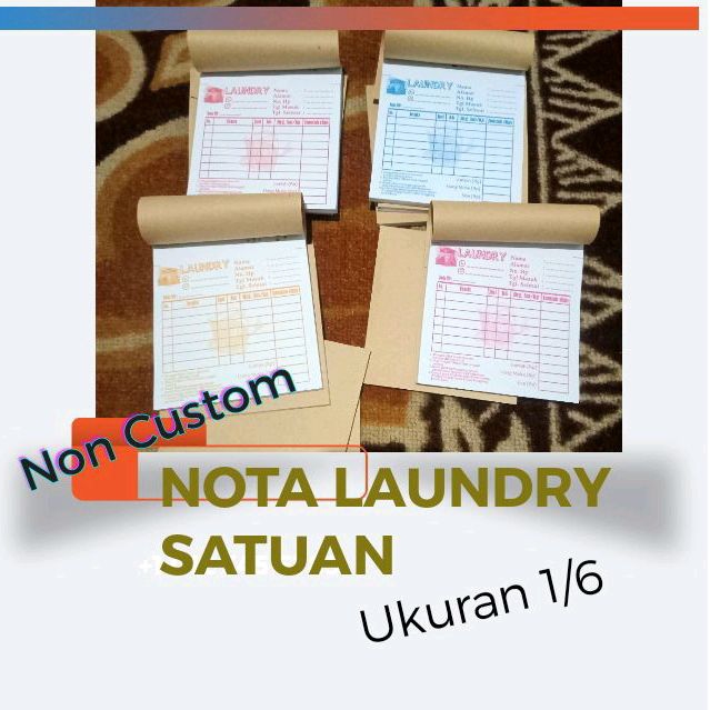 Nota Laundry Satuan Non Custom