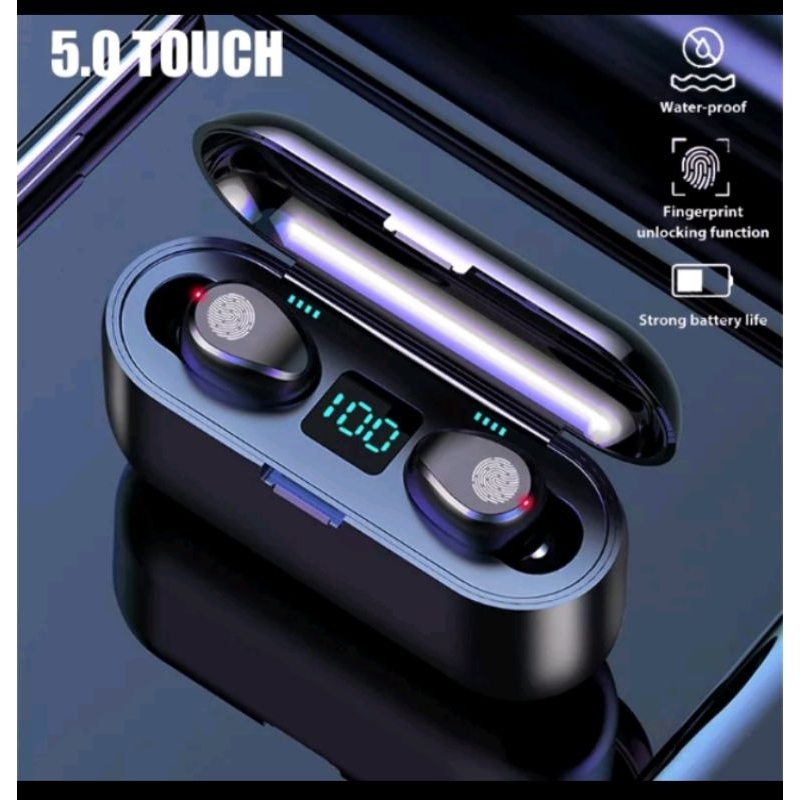 obral tws earphone bluetooth tws f9 sound bass