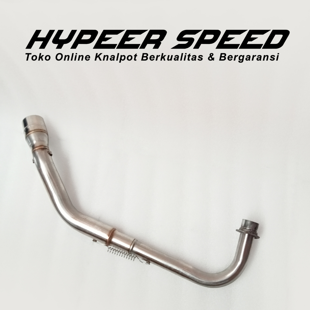Leheran knalpot Supra X 110, Supra X 125/Fi, Supra Old, Supra Fit tipe kolong inlet 50mm, stainless