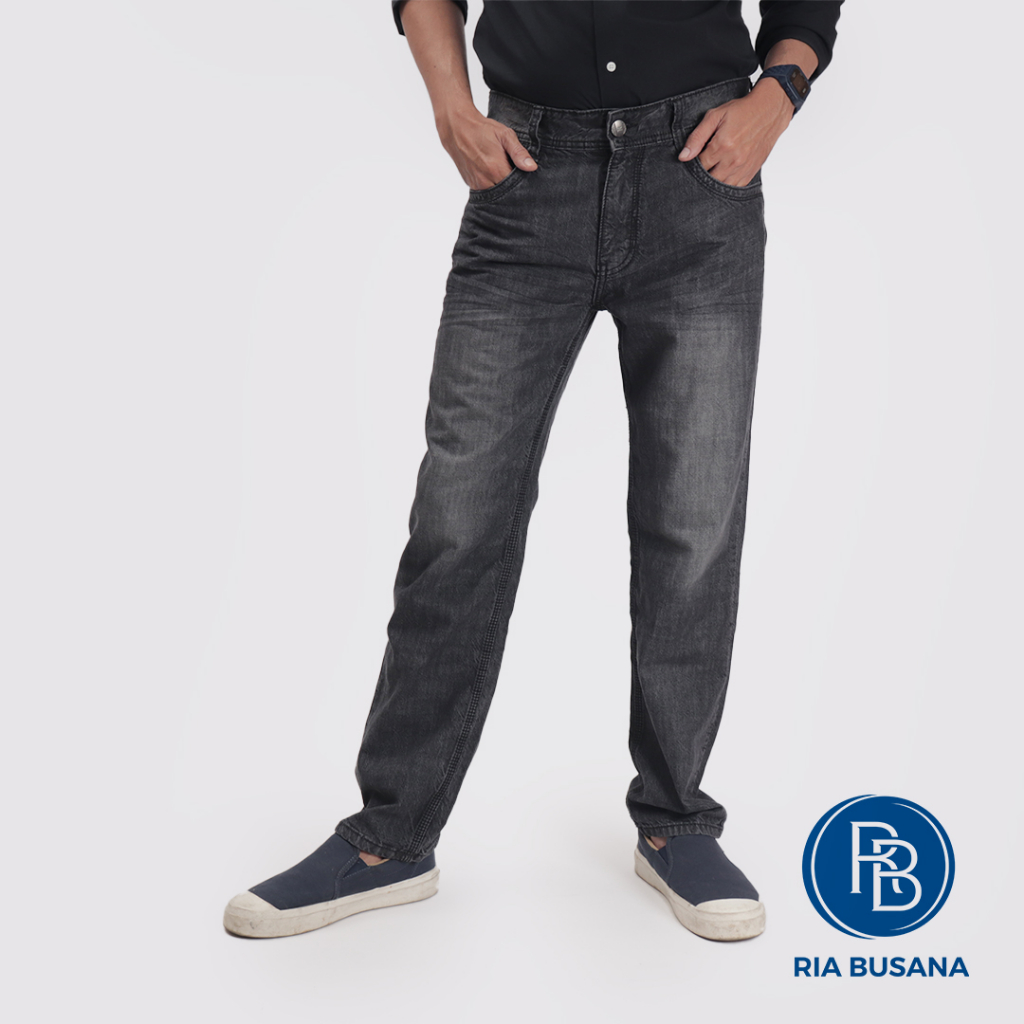 Ria Busana - Roxeld - Celana Jeans Dewasa Pria Abu Art. PBR74916BKL
