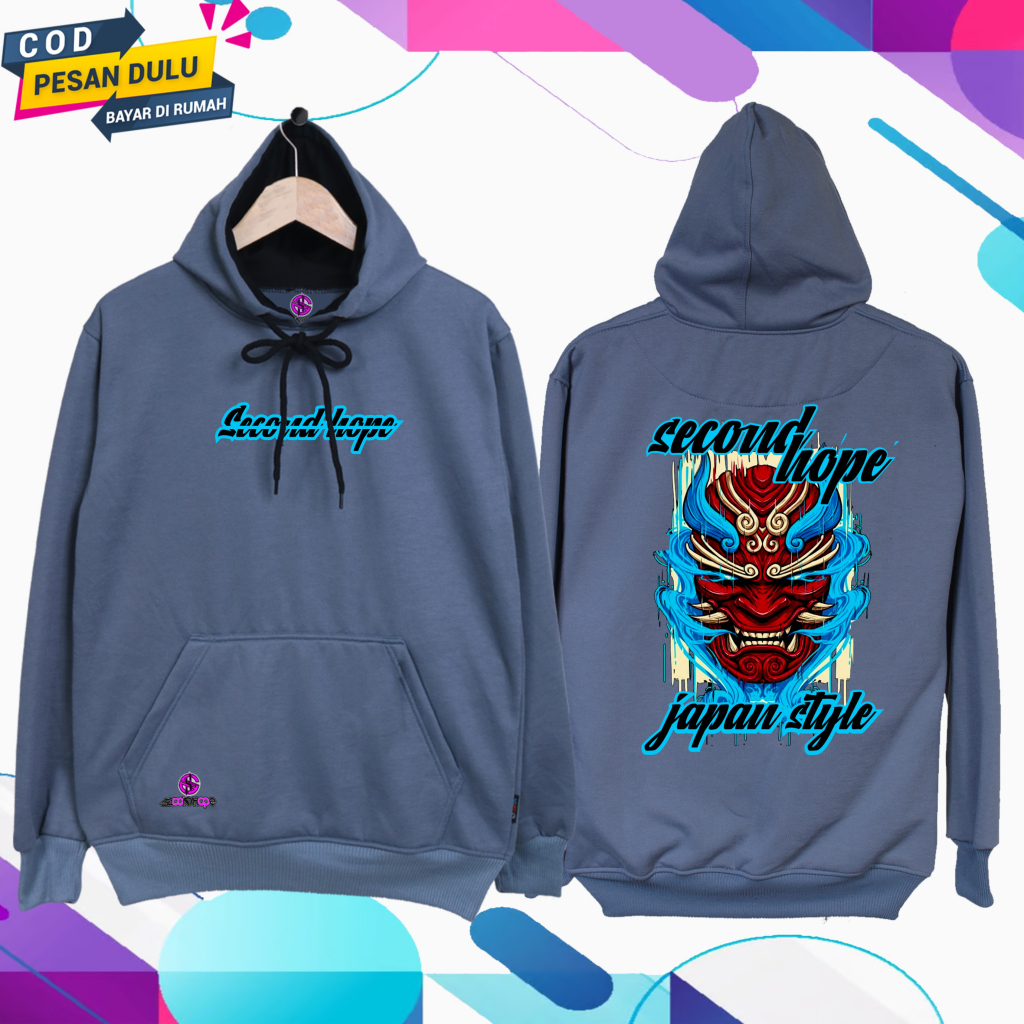 Hoodie Sweater pria wanita Distro jaket pria Second hope hoodie terbaru aestetic Oversize Hodie Teba