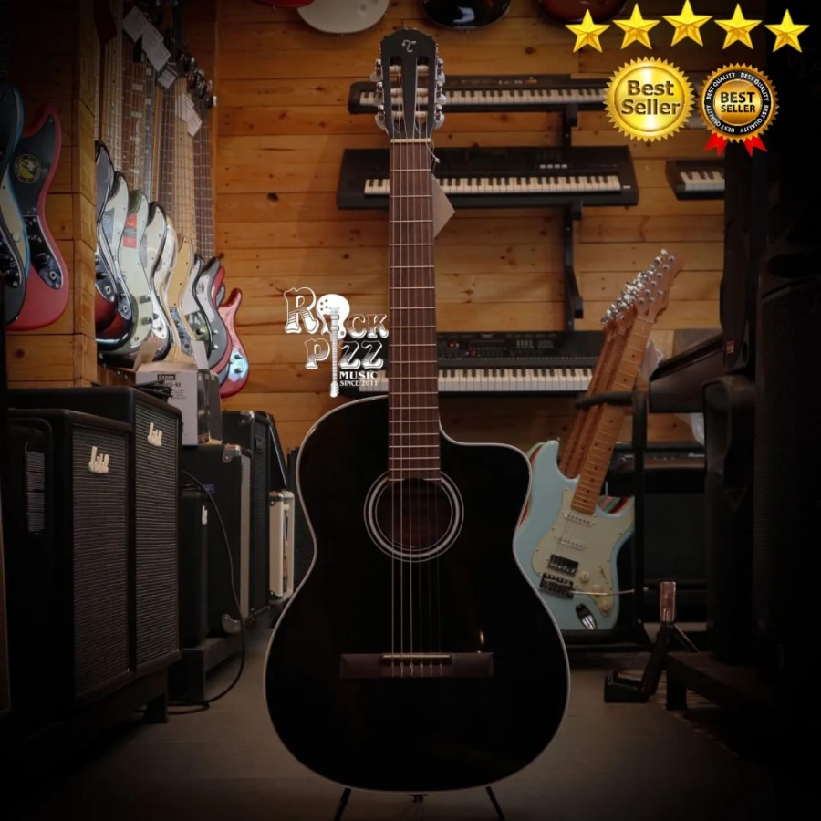 TAKAMINE GC2CE BLACK NYLON GUITAR