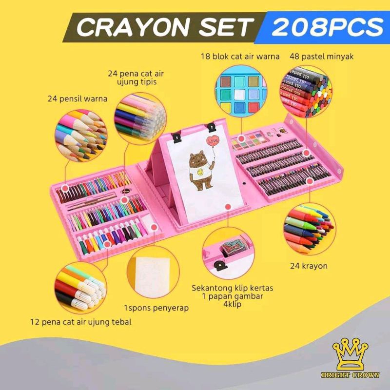 

Crayon Set 208 Pcs
