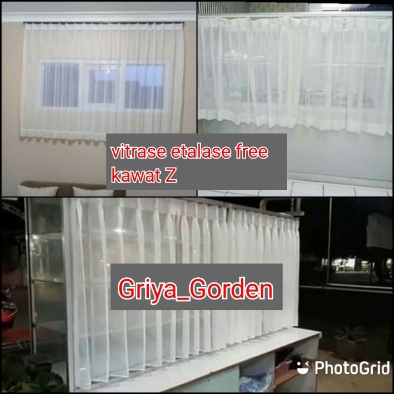 Gorden etalase Rumah makan /Gorden buplit