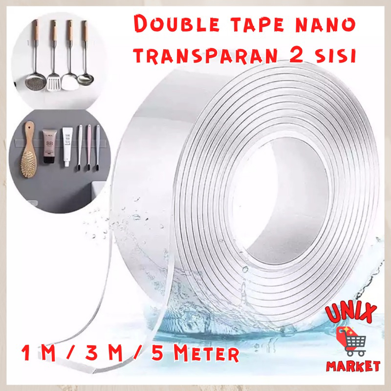 

DOUBLE TAPE SELOTIP NANO 2 SISI KUAT / DOUBLE TAPE KUAT / DOUBLE TAPE SERBAGUNA SUPER LENGKET / ISOLASI SERBAGUNA Transparan