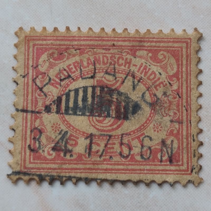 

Prangko Perangko Kuno 5 Ct Merah Ned Indie 1917 Cap Bagus Padang - YN396