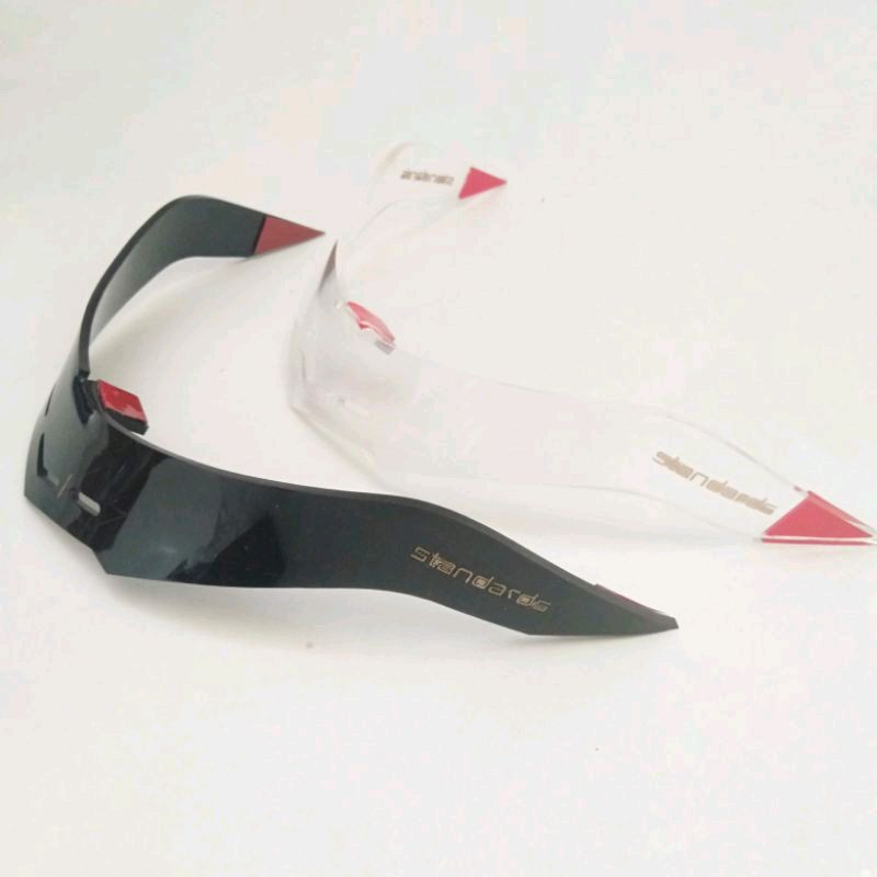 SPOILER HELM NHK R6 TEBAL 3mm WARNA HITAM BENING