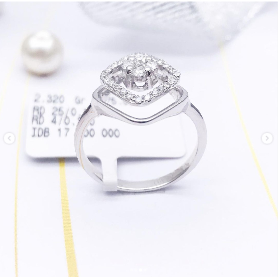 Elco Jewellery - Cincin Berlian Eropa F Vvs | CBRE-05616SH Berkualitas dan Bergaransi