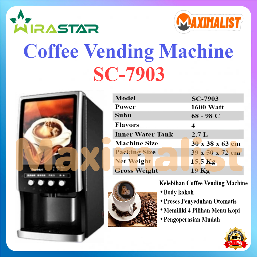 Mesin Kopi Otomatis / Mesin Dispenser Pembuat Minuman Mix Kopi Otomatis / Mesin Pembuat Kopi Otomati