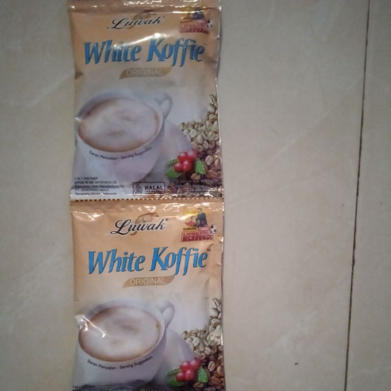 

kopi luwak White coffee original,kopi sachet 20g, 1 renceng 10 sachet