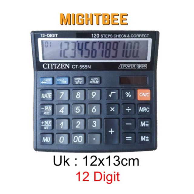 

Kalkulator ClTlZEN CT 555N - Kalkulator Dagang - Kalkulator 12 Digit