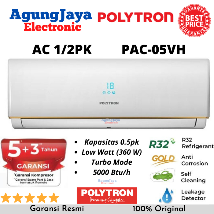 PROMO AC POLYTRON 1/2 PK PAC-05VH STANDARD DELUXE 0.5PK (SERANG CILEGON)