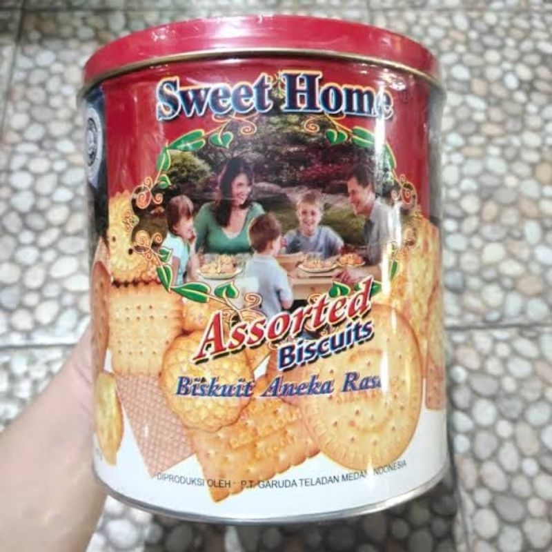 BISKUIT KALENG SWEET HOME ASSORTED ANEKA RASA 400GR - ROTI KALENG
