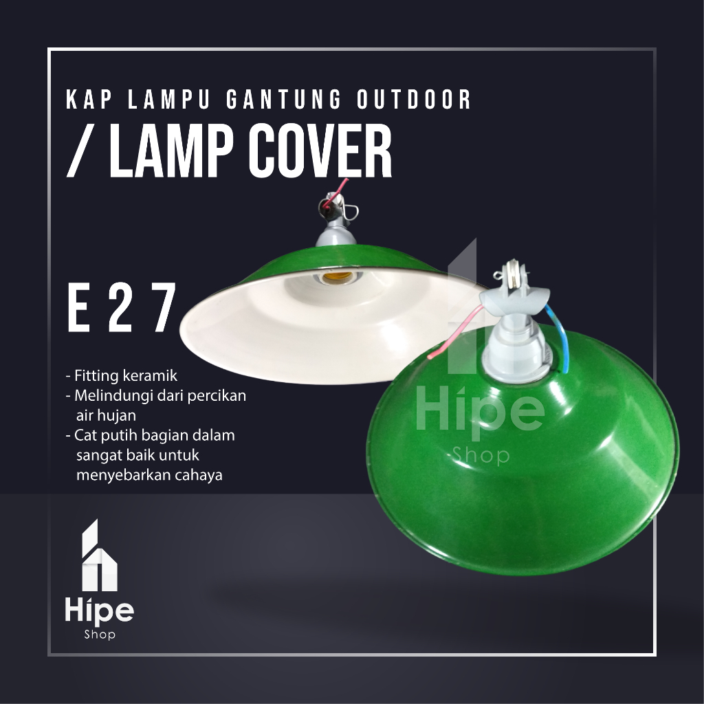 Kap lampu gantung outdoor / Cover lampu Cup lampu gantun Pelindung lampu halaman lapang