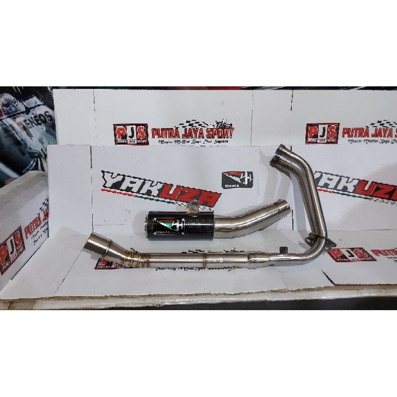 knalpot yakuza er7 for ninja fi/cbr250rr/r25 dll full system pnp