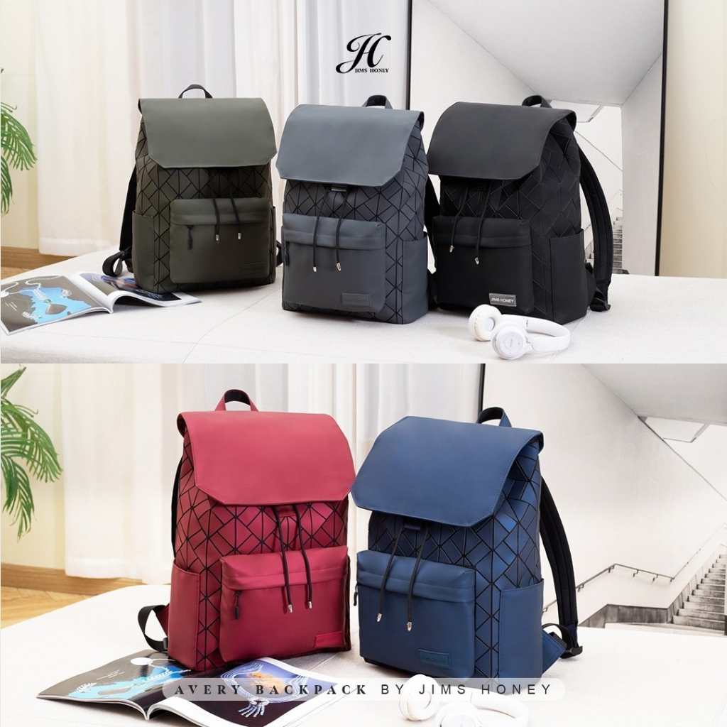 Tas Ransel Unisex AVERY Backpack JIMS HONEY Tas Import Tas Sekolah Tas Gendong Tas Terbaru Jims Hone