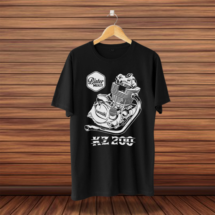 Baju tshirt kaos pria BINTER MERZY KZ 200 lengan pendek distro dewasa unisex cotton combad 30s