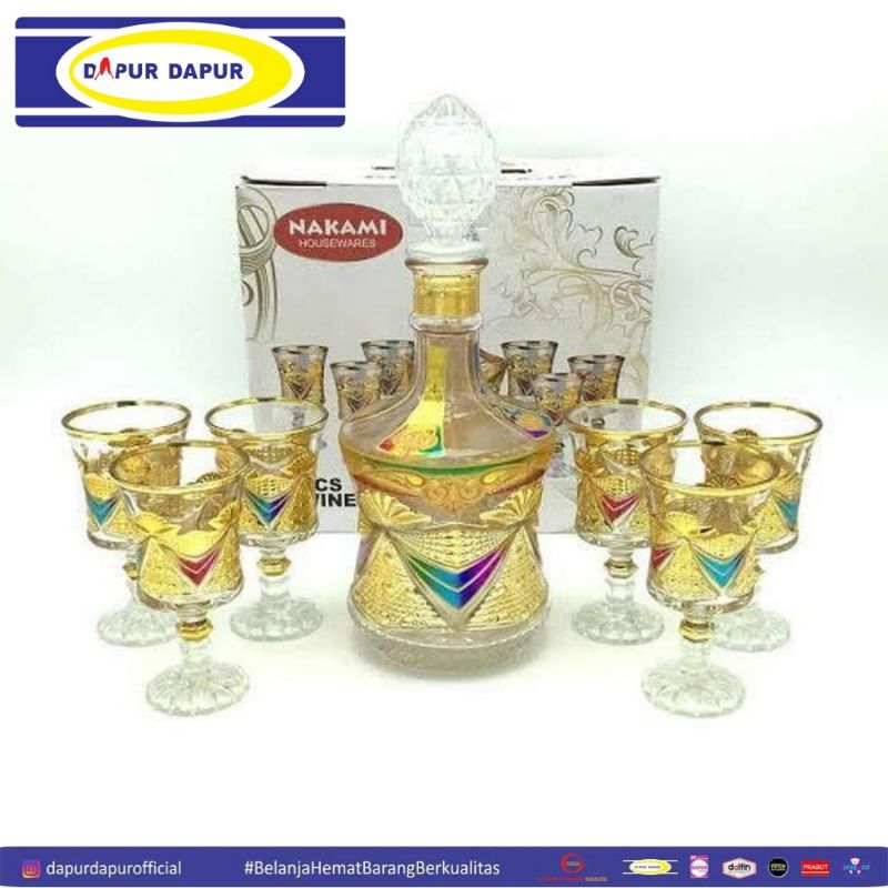 Wine Set Nakami / Gelas Minum Kaca / Hampers