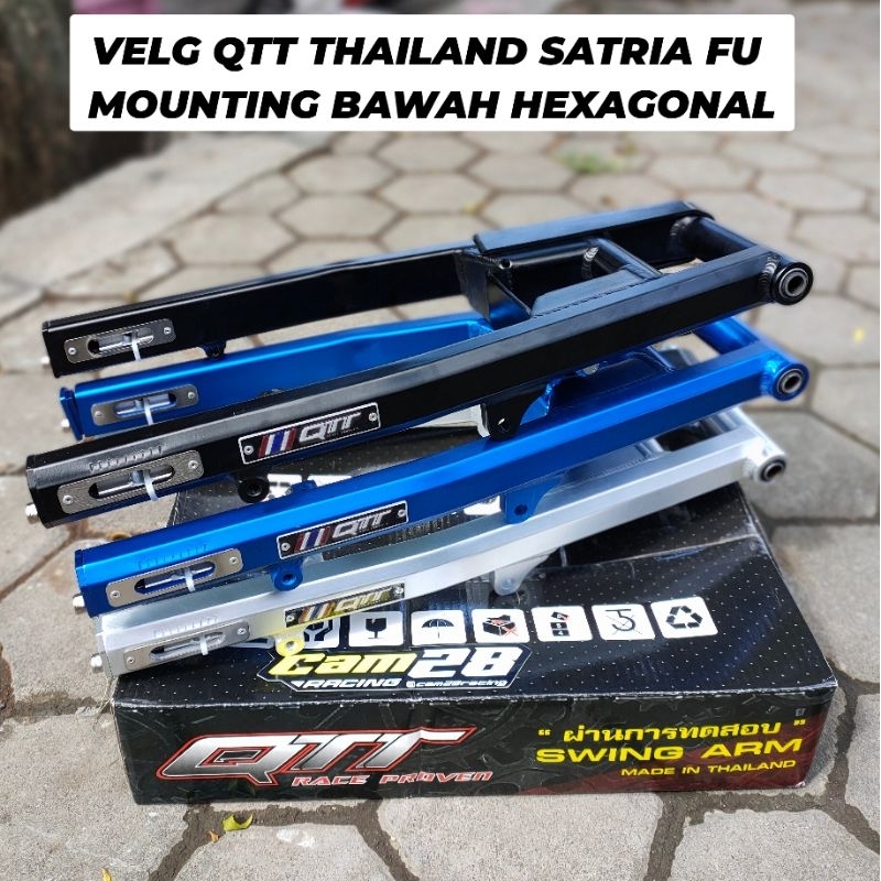 Swing arm qtt hexagonal satria fu raider Ninja R f1zr jupiter silver gold blue black