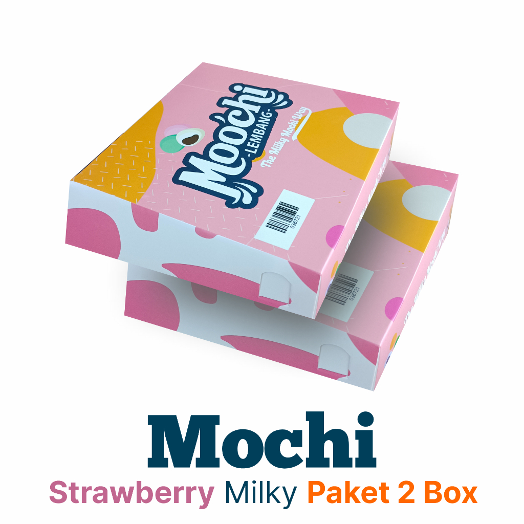 

MOCHI STRAWBERRY LEMBANG | Paket 2 Box | Jajanan | Oleh Oleh - Makanan - Cemilan - Kue Lembang | Makanan Hemat - Mochi Milky Jam Strawberry Daifuku | 2 Box