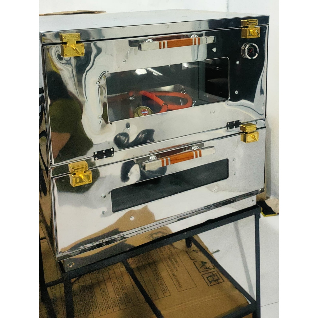 OVEN GAS STAINLES ANTI KARAT UKURAN 75x55x70 API ATAS BAWAH, TATAKAN MEJA, OVEN, OVEN GAS STAINLESS,