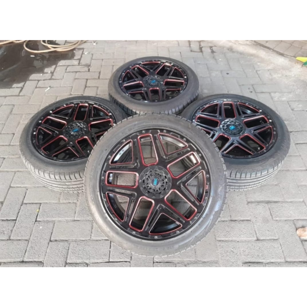 VELG BEKAS KONGA HSR R18X8 5X100/5x114 ET45 +BAN 225 50 R18