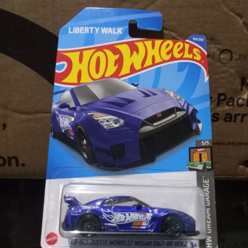 Hotwheels Nissan Skyline GT-R R35 LB Silhouette LBWK biru