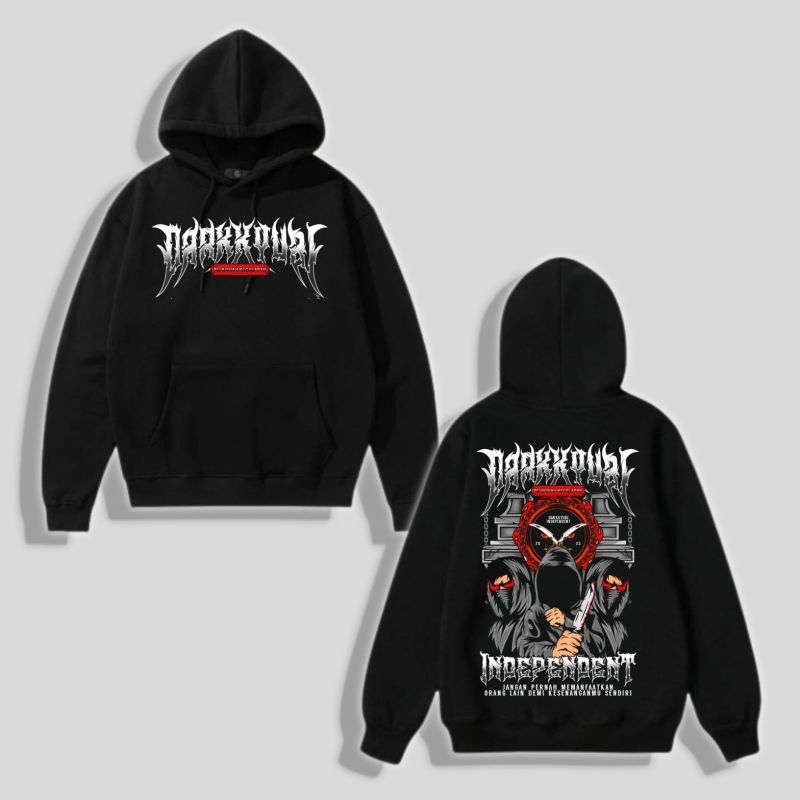 Hoodie Distro Dark Kyubi Desain Simpel Hoodie Netral Pria Wanita