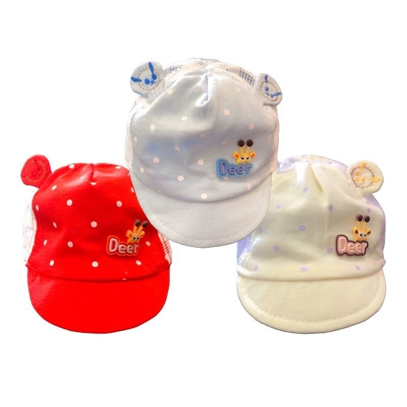 TOPI IMPORT BABY 3D POLKADOT DEERA16