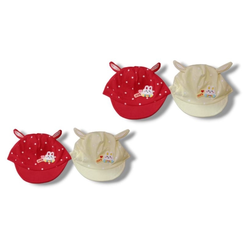 TOPI IMPORT BABY 3D POLKADOT RABBIT