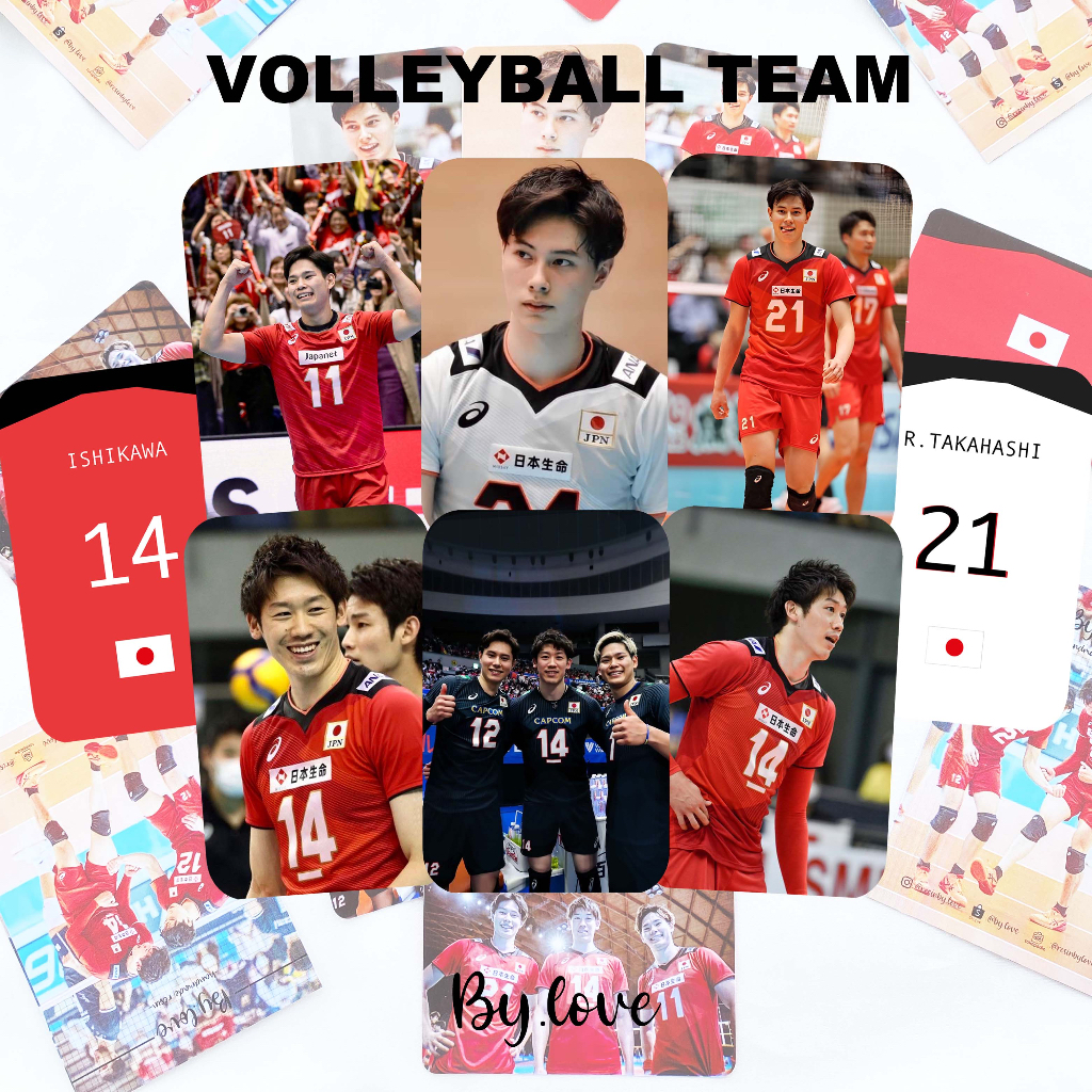 (READY STOCK) JAPAN NATIONAL VOLLEYBALL TEAM/RAN TAKAHASHI/YUKI ISHIKAWA/JAPAN PHOTOCARD/V-N-L JEPAN