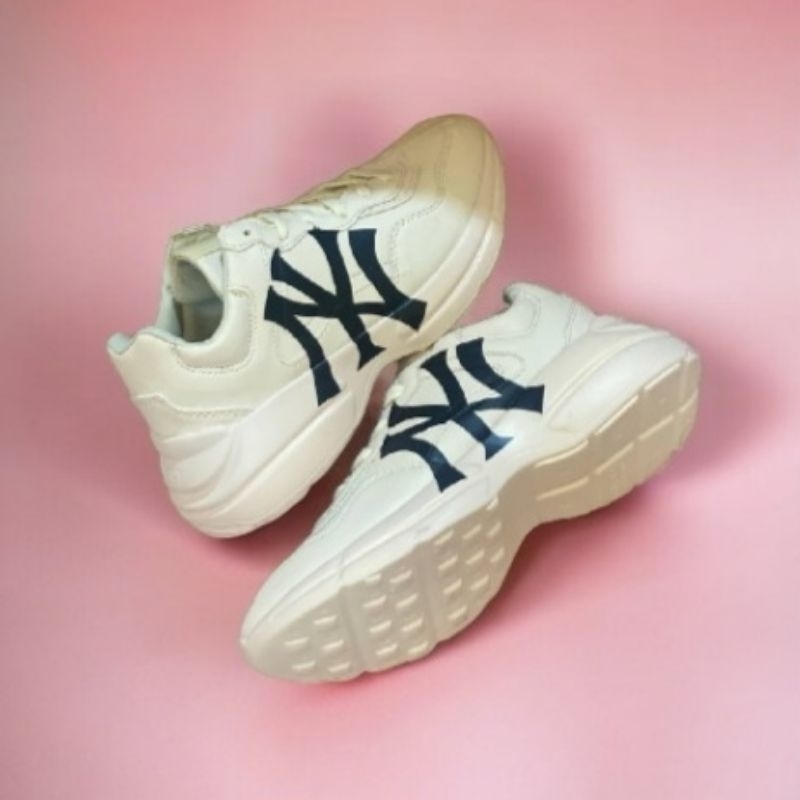 Sepatu Wanita Laki Import Premium Quality Sneakers G*cci Rhyton NY Yankess