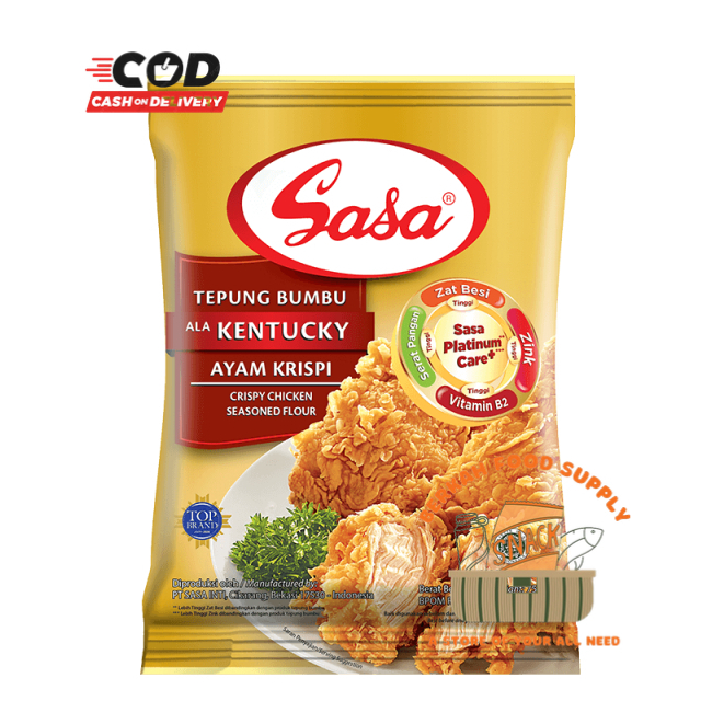 

Sasa Tepung Bumbu KENTUCKY Ayam 225 Gr / Tepung Ayam Crispy / tepung Instant