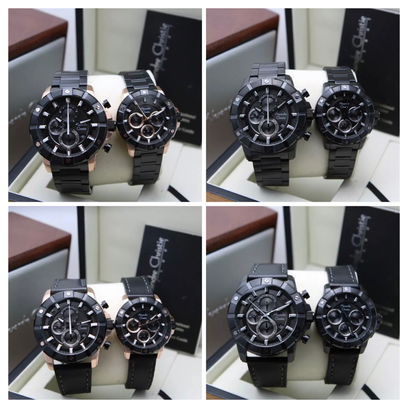 jam tangan couple pria wanita Alexandre Christie  ac6609 / ac 6609 Original Bergaransi 1 tahun